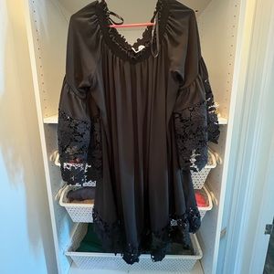 Black Lace off the Shoulder Dress